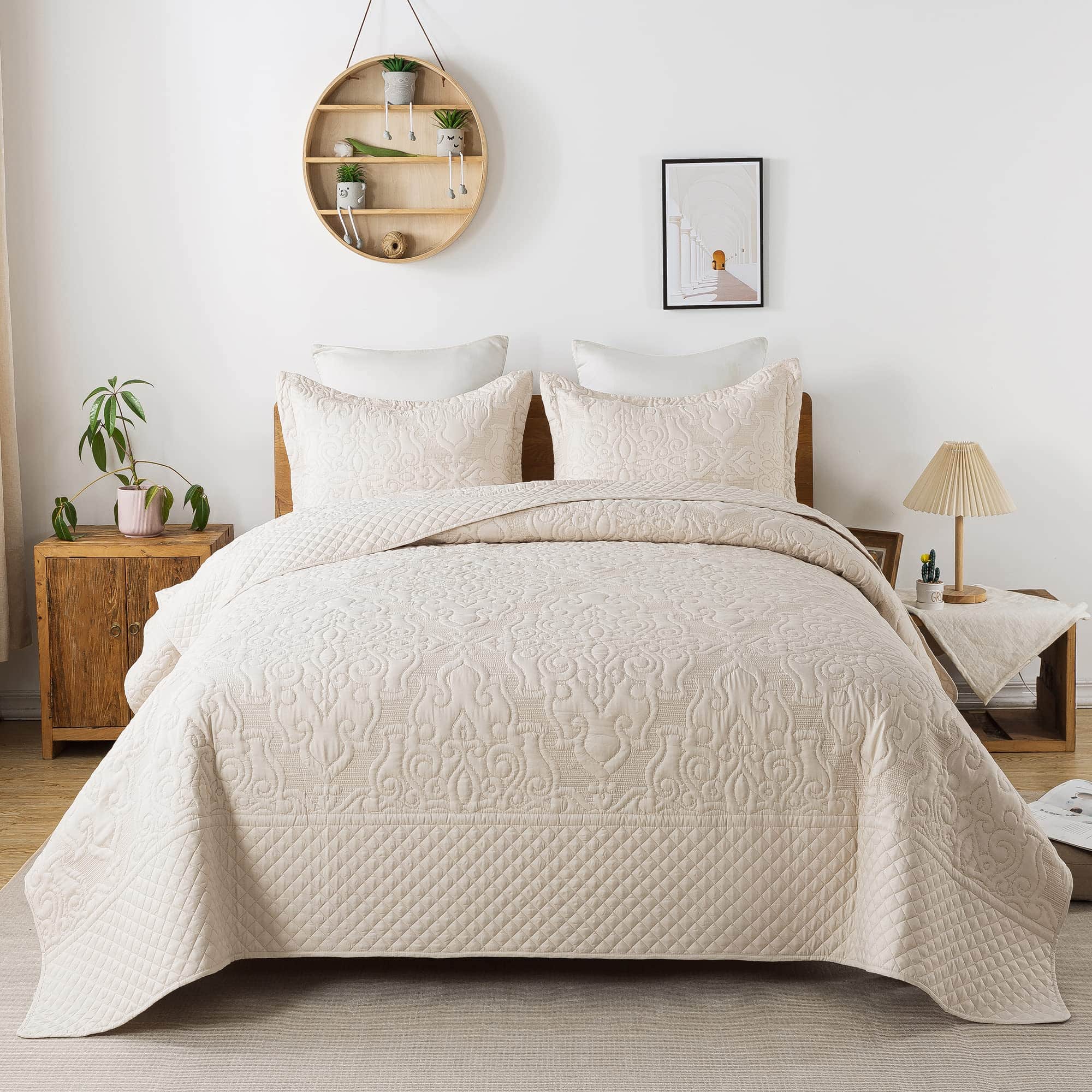 Juego de Edredón Queen de 3 Piezas Travan - Colcha