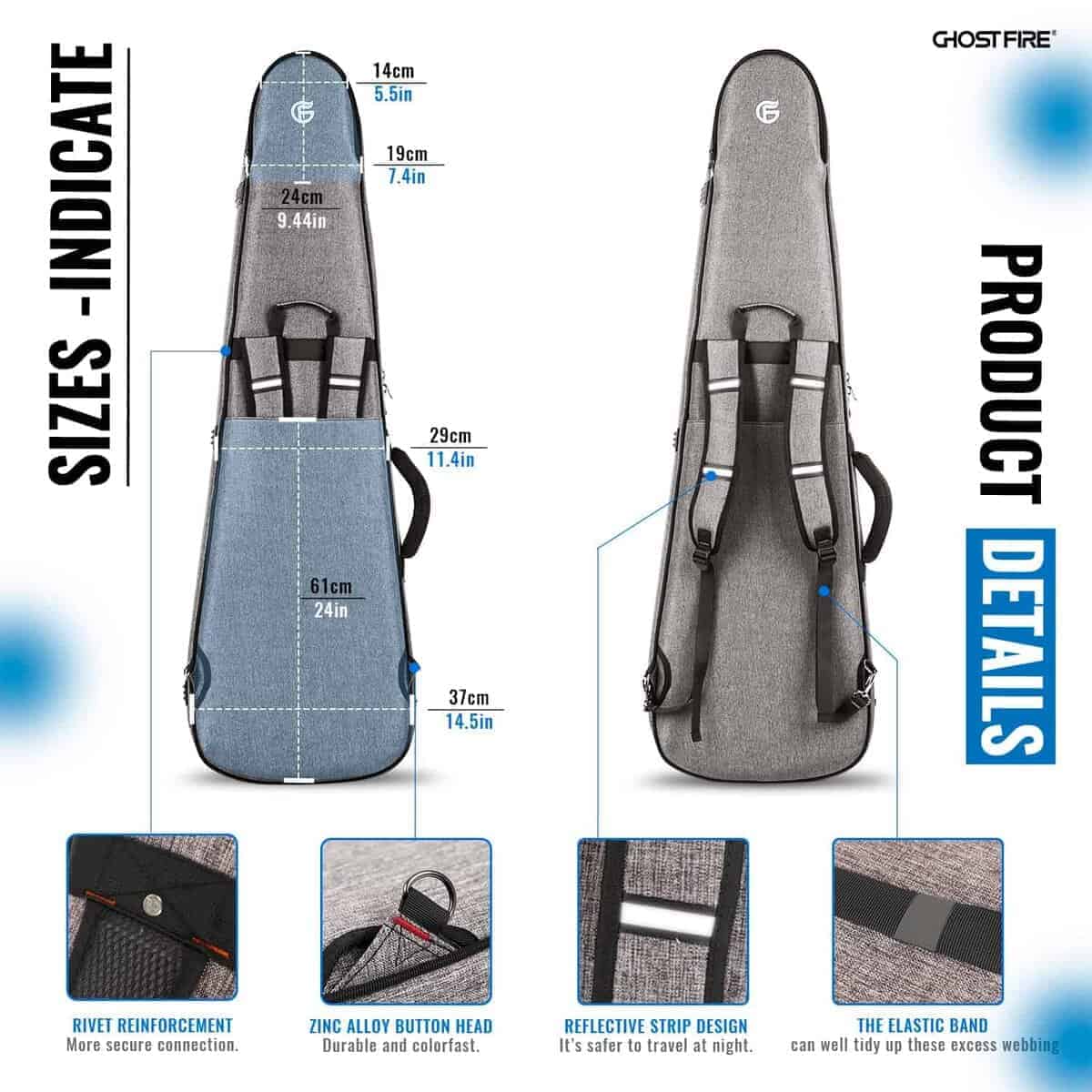 Estuche de bajo GHOSTFIRE de alta gama Súper grueso ajuste - Imagen 5