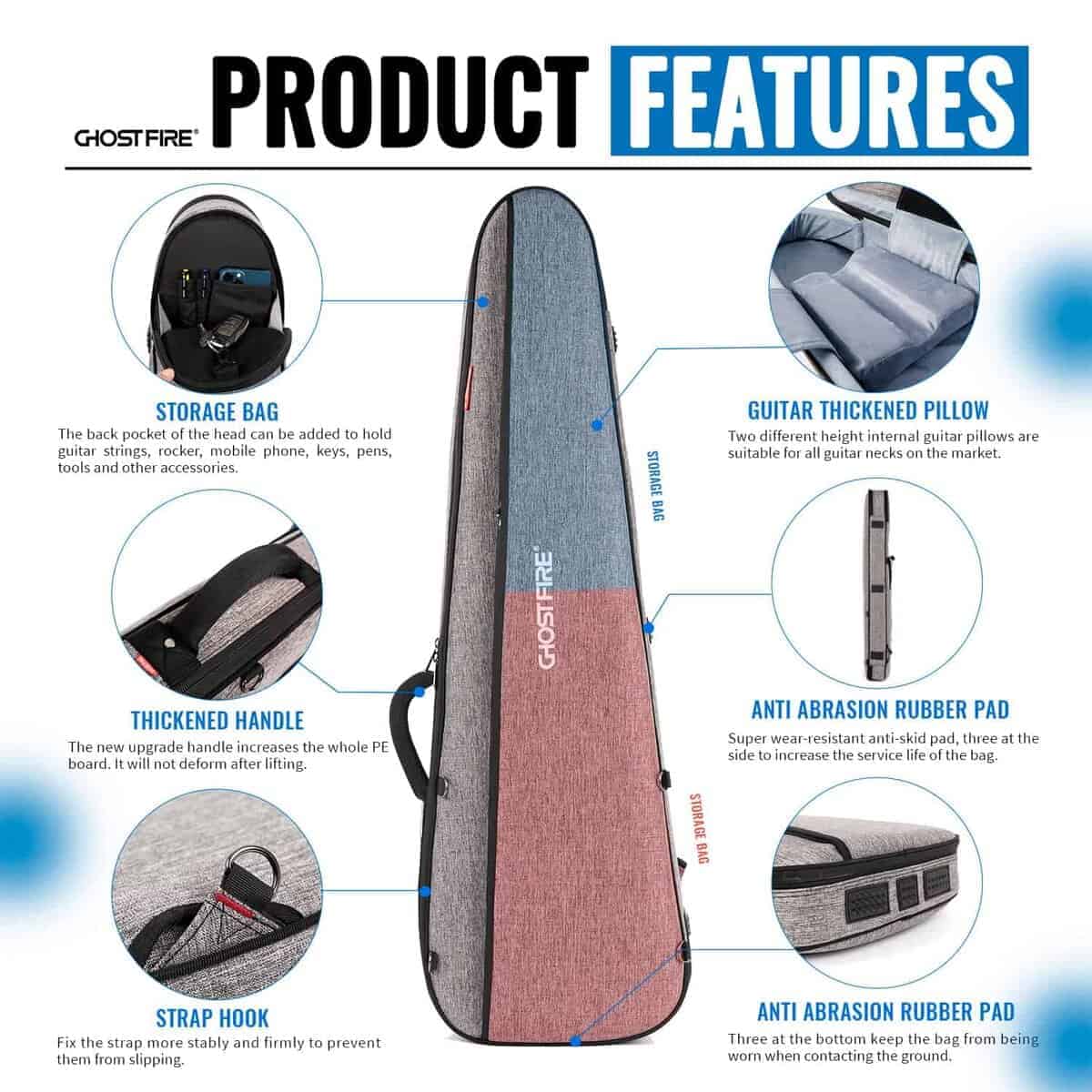 Estuche de bajo GHOSTFIRE de alta gama Súper grueso ajuste - Imagen 3