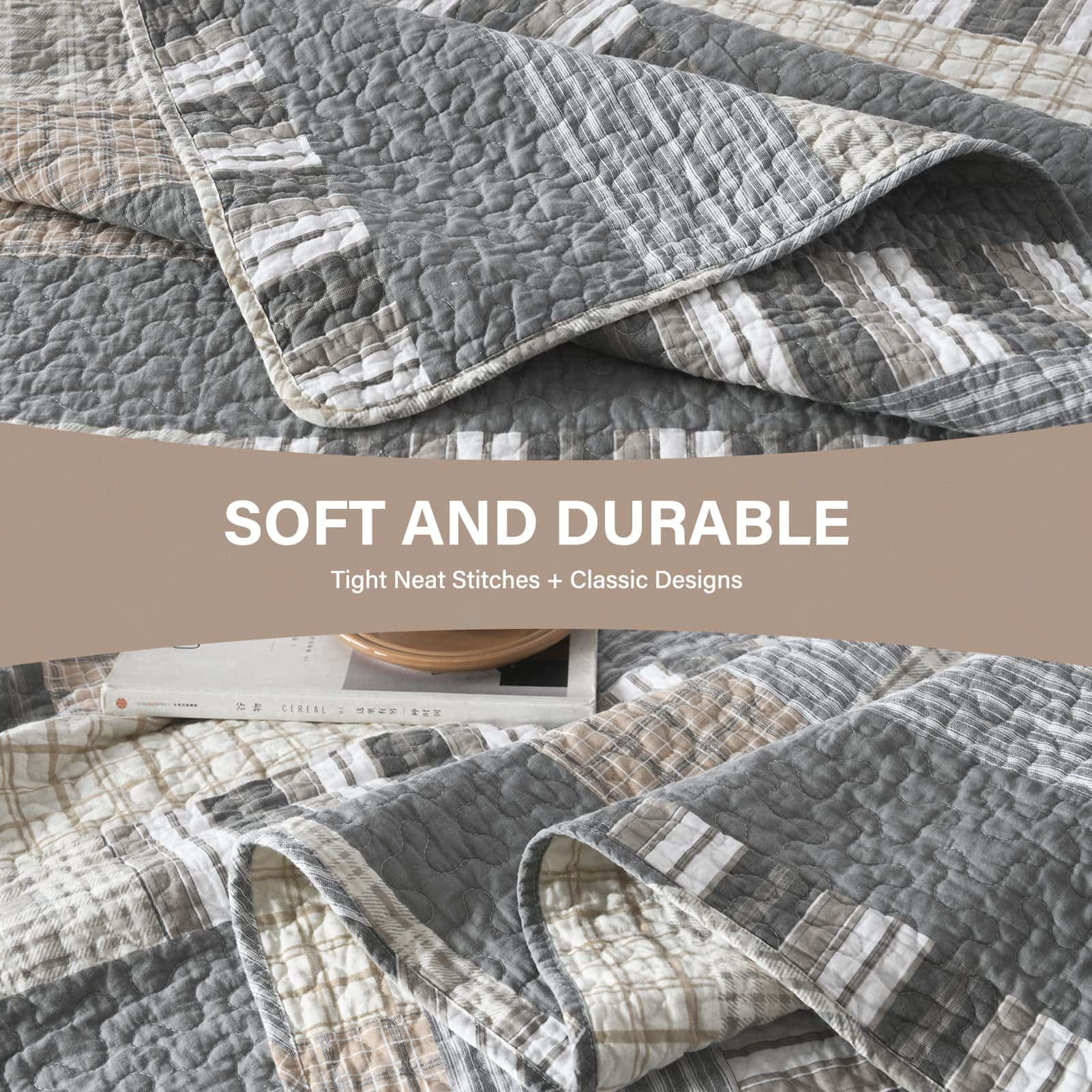 SahSahCasa Colcha Queen Size, Juego de Colcha Queen, Juego - Imagen 6