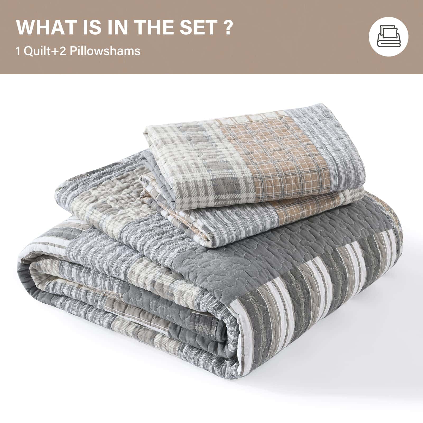 SahSahCasa Colcha Queen Size, Juego de Colcha Queen, Juego - Imagen 7