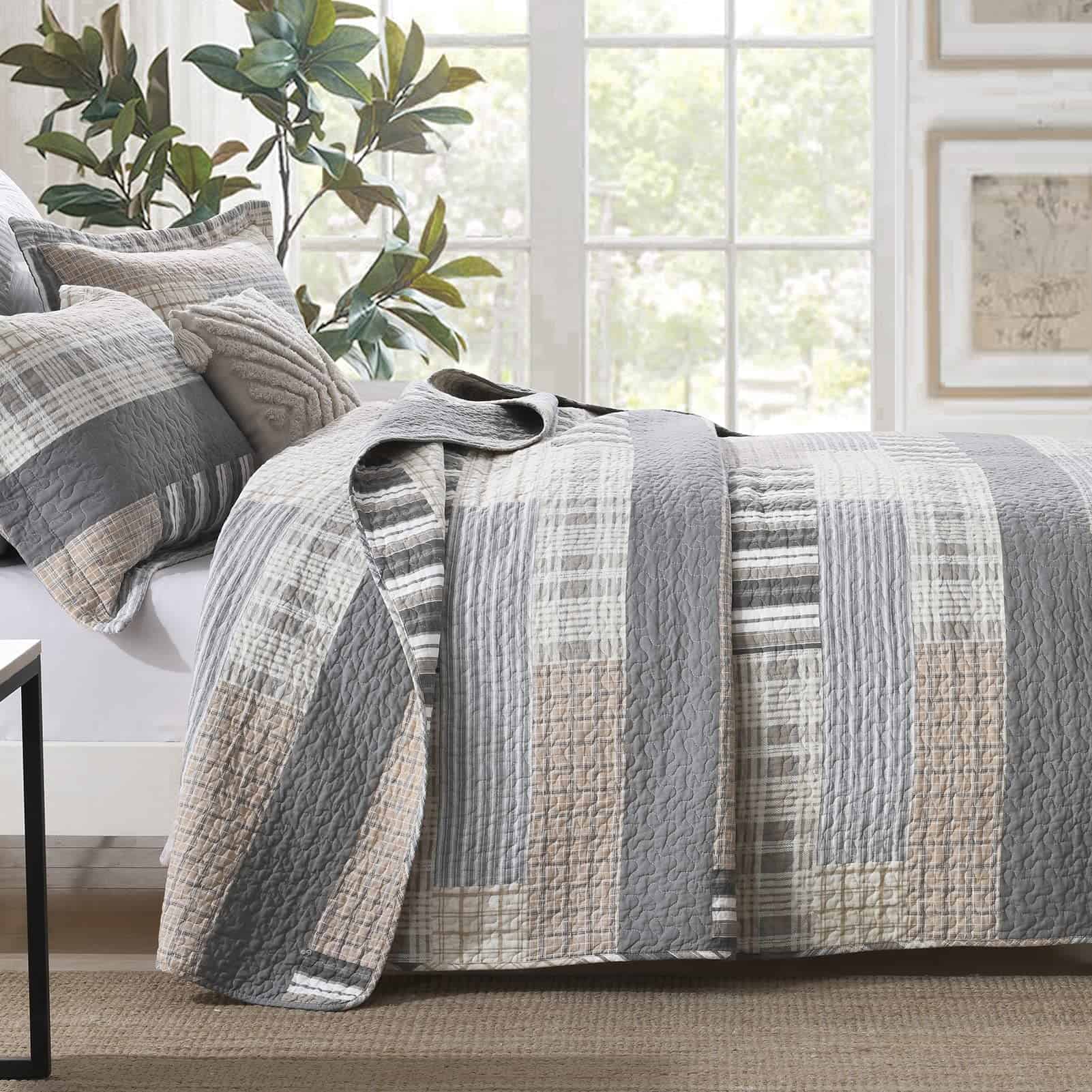 SahSahCasa Colcha Queen Size, Juego de Colcha Queen, Juego - Imagen 4