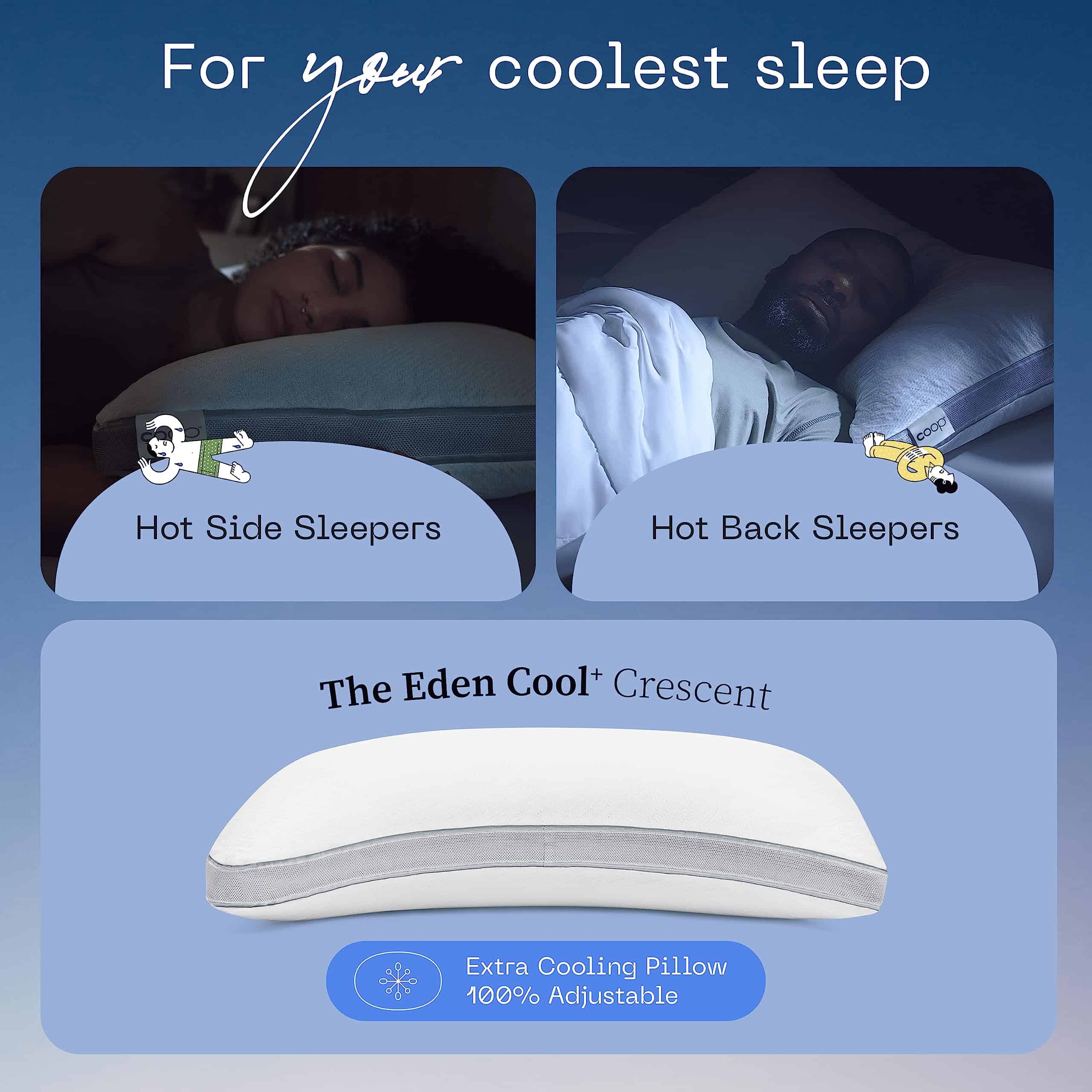 Almohada Ajustable Coop Home Goods Eden -Crescent - Imagen 4