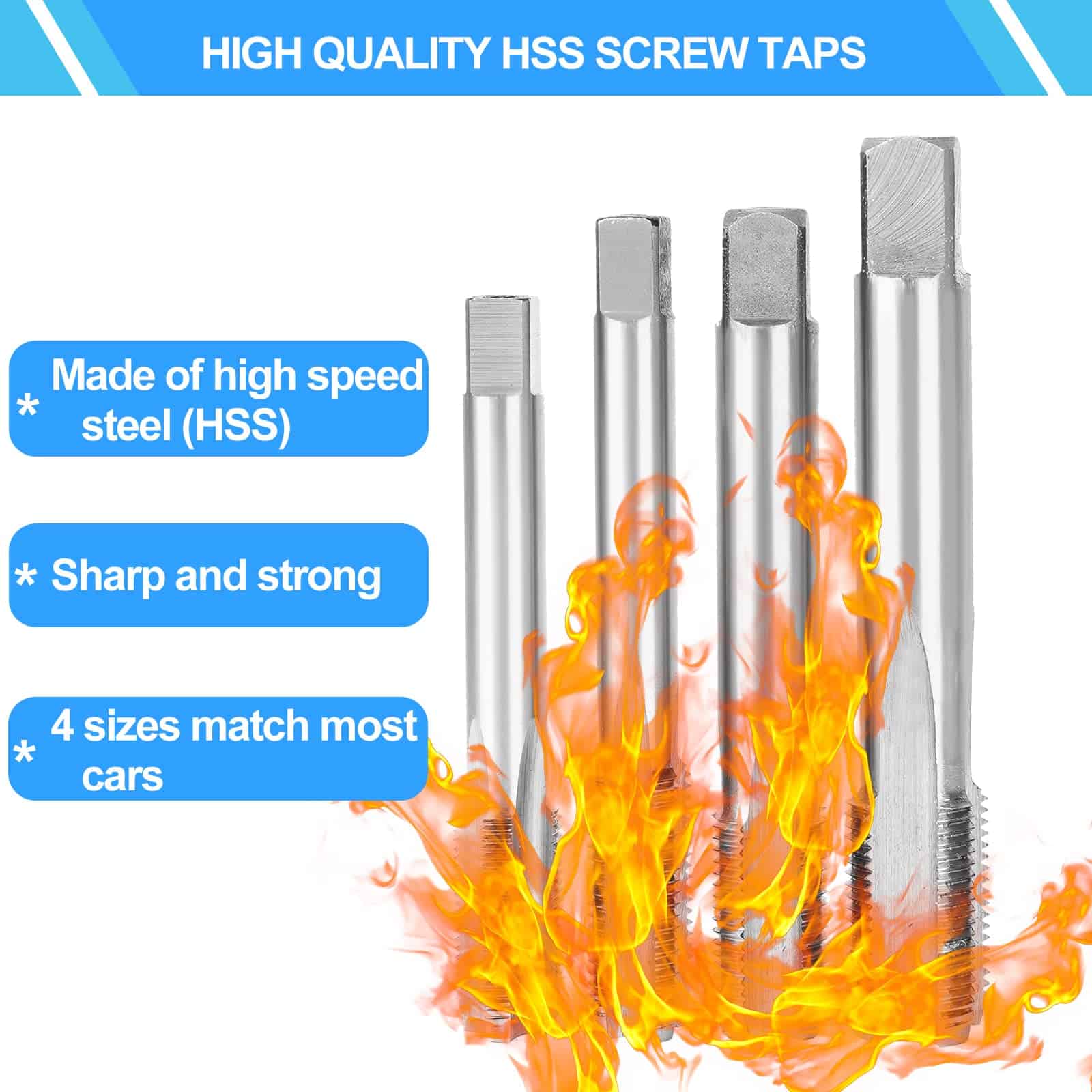 Kit de Reparación de Rosca de Bujía de 28 Piezas, Grifo y - Imagen 4