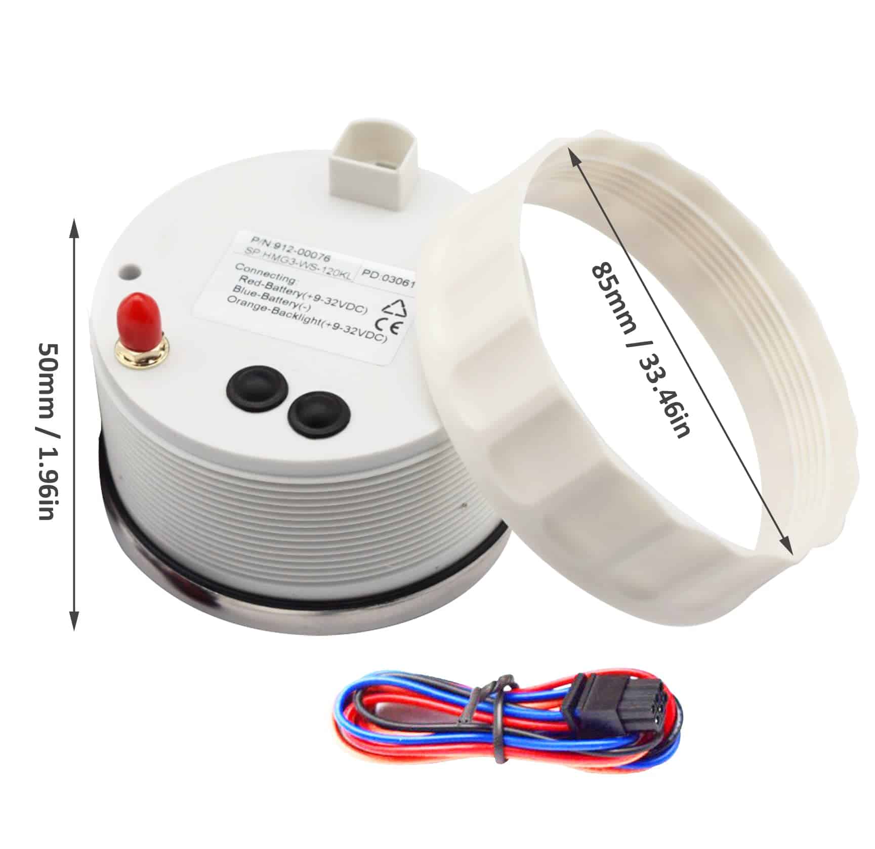 DunkTeam Velocímetro GPS Universal 85mm LED Luz de Fondo - Imagen 4