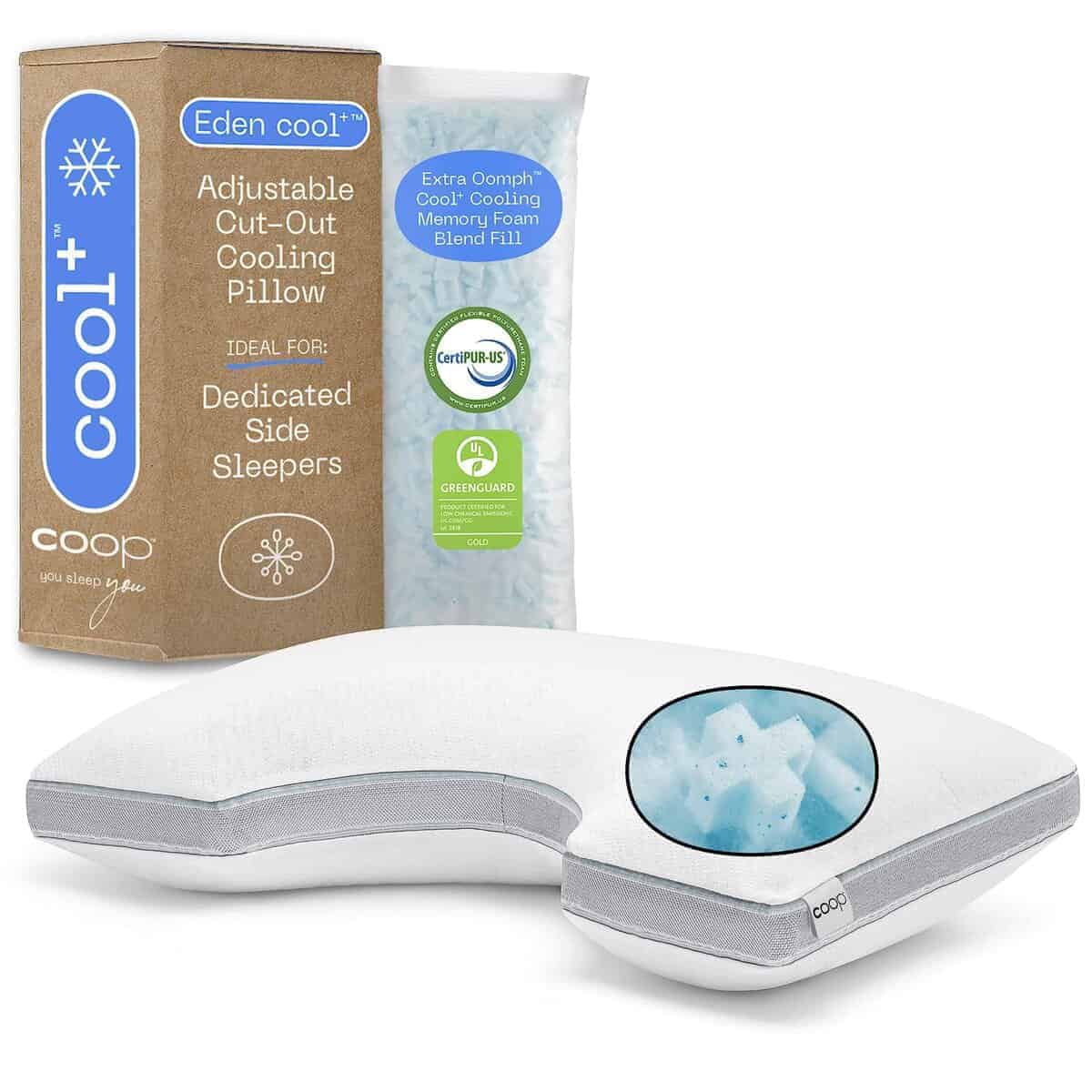 Almohada Ajustable con Gel de Enfriamiento y Corte para