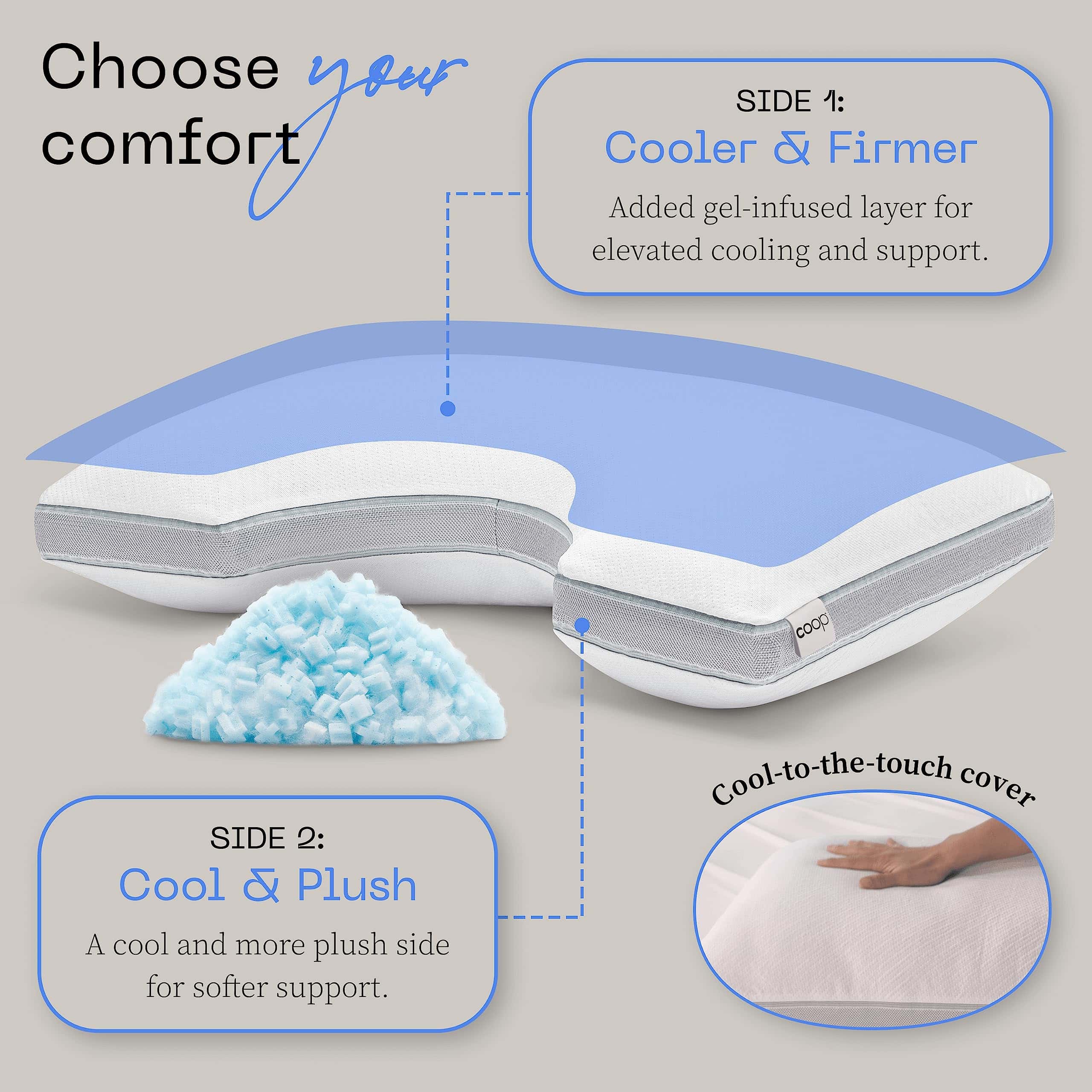 Almohada Ajustable con Gel de Enfriamiento y Corte para - Imagen 5