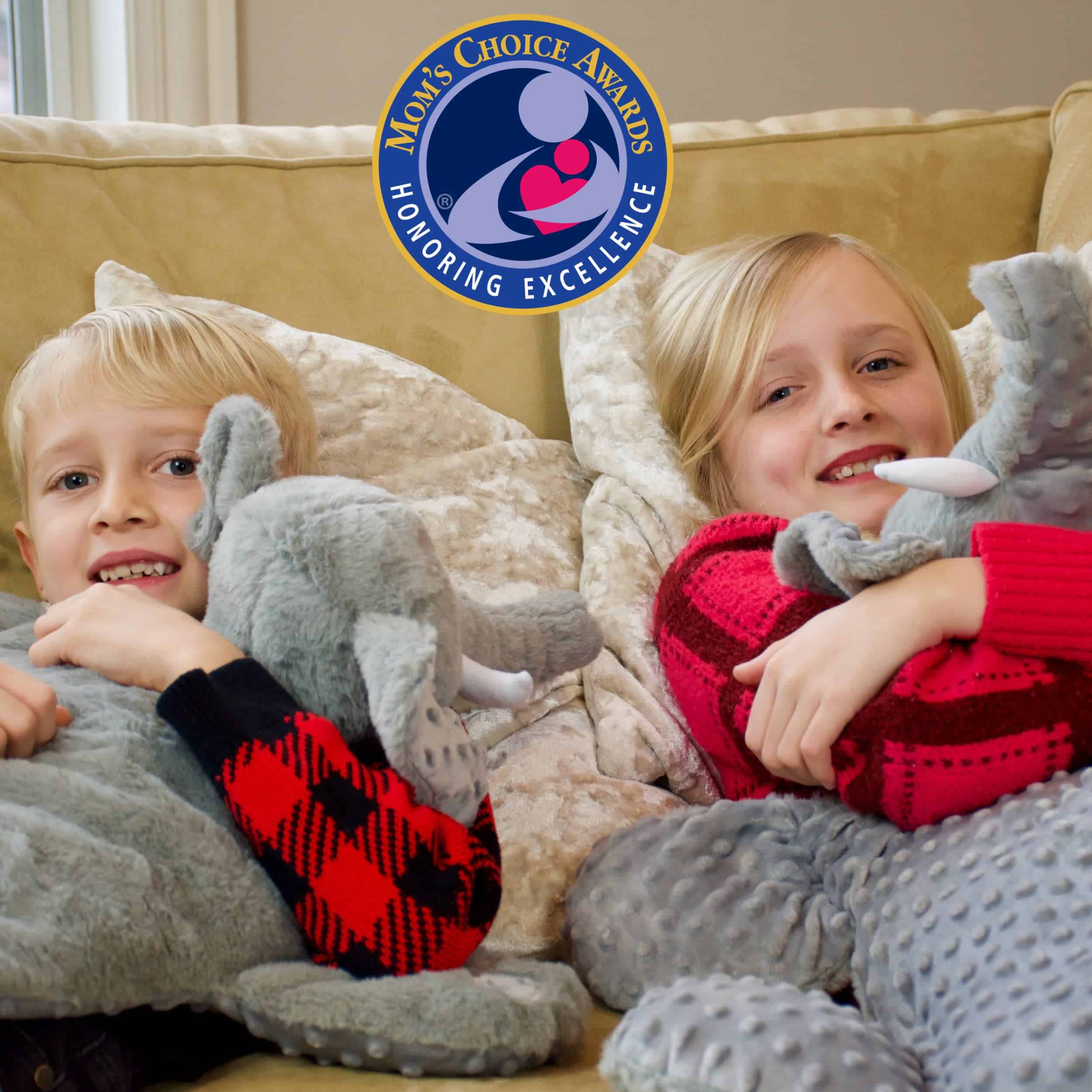 Manta Ponderada BARMY para Niños (25"x19", 4lb) Elefante, - Imagen 5