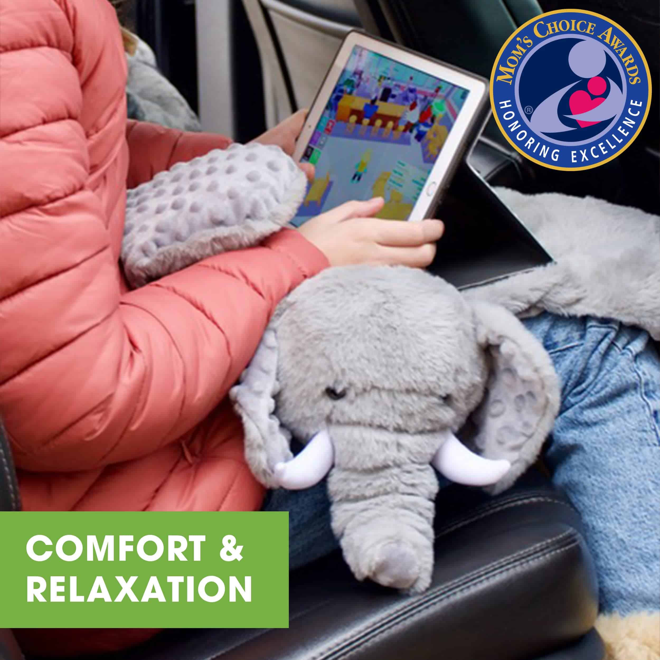 Manta Ponderada BARMY para Niños (25"x19", 4lb) Elefante, - Imagen 6