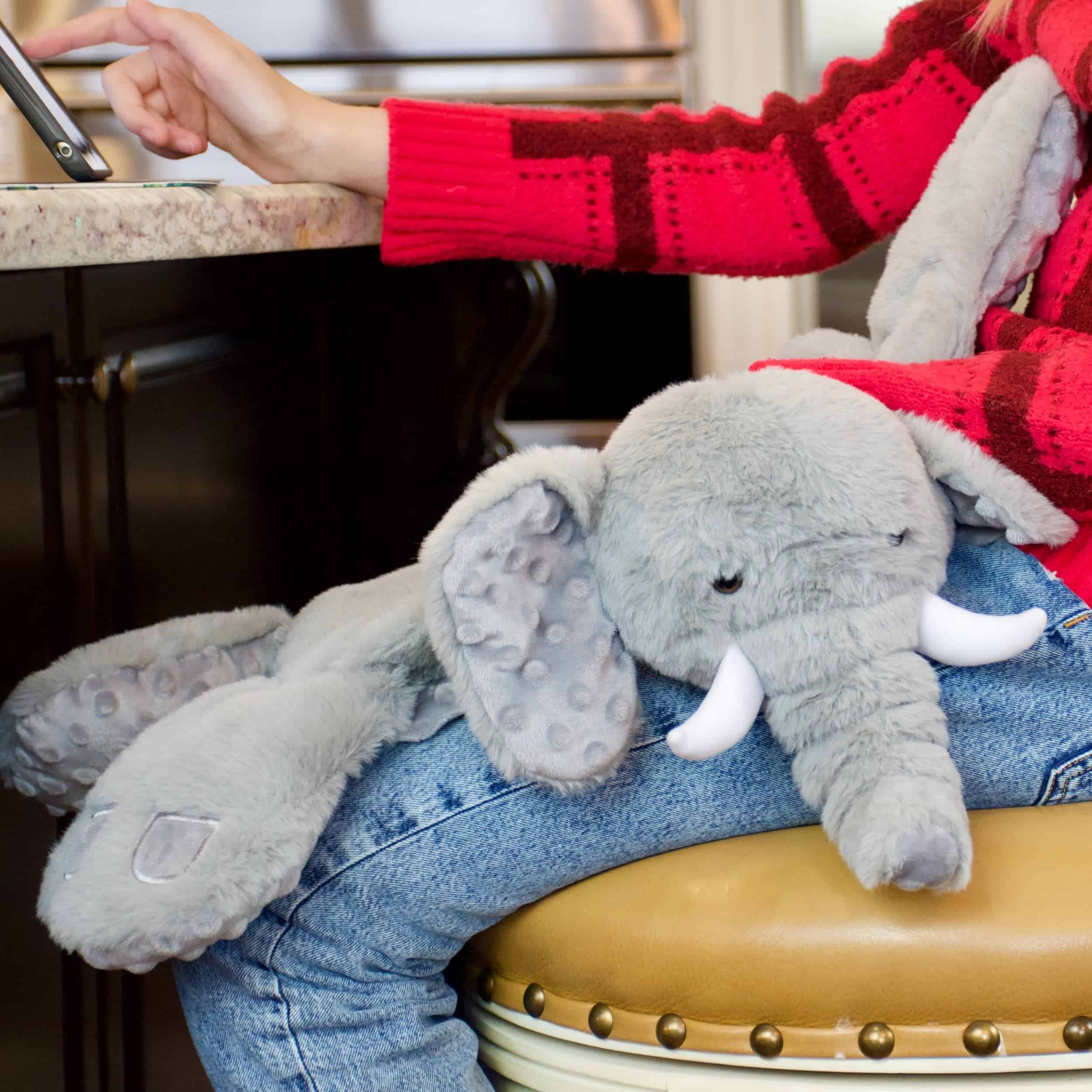 Manta Ponderada BARMY para Niños (25"x19", 4lb) Elefante, - Imagen 8