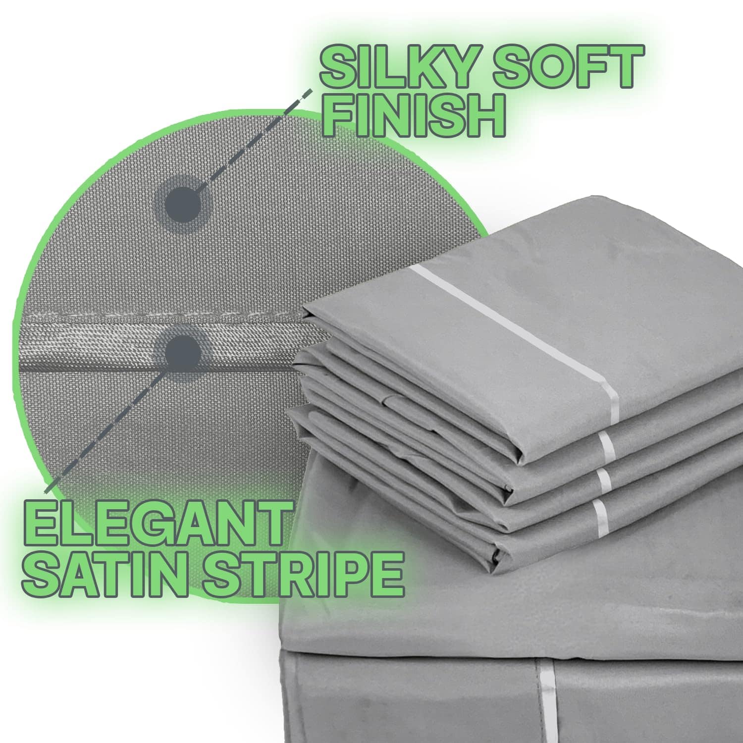 Juego de sábanas de 6 piezas de Sacred -Gris Claro - Imagen 6