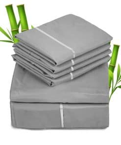 Juego de sábanas de 6 piezas de Sacred -Gris Claro