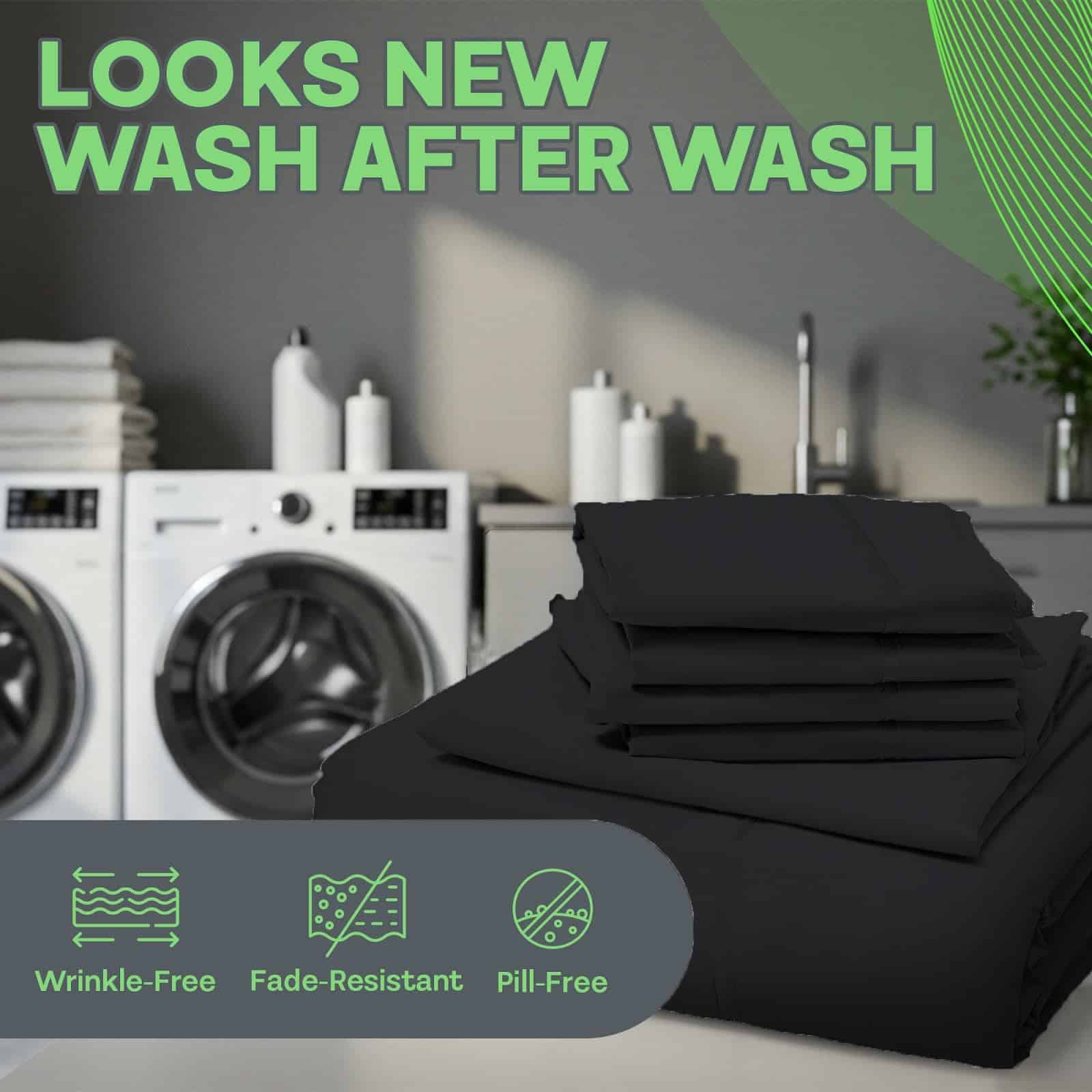 Juego de Sábanas de 6 Piezas de Sacred -Negro - Imagen 6