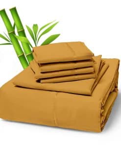 Juego de Sábanas de 6 Piezas de Hilo Sagrado de Bambú,