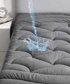 SLEEP ZONE Protector de Colchón Impermeable Gris para Cama