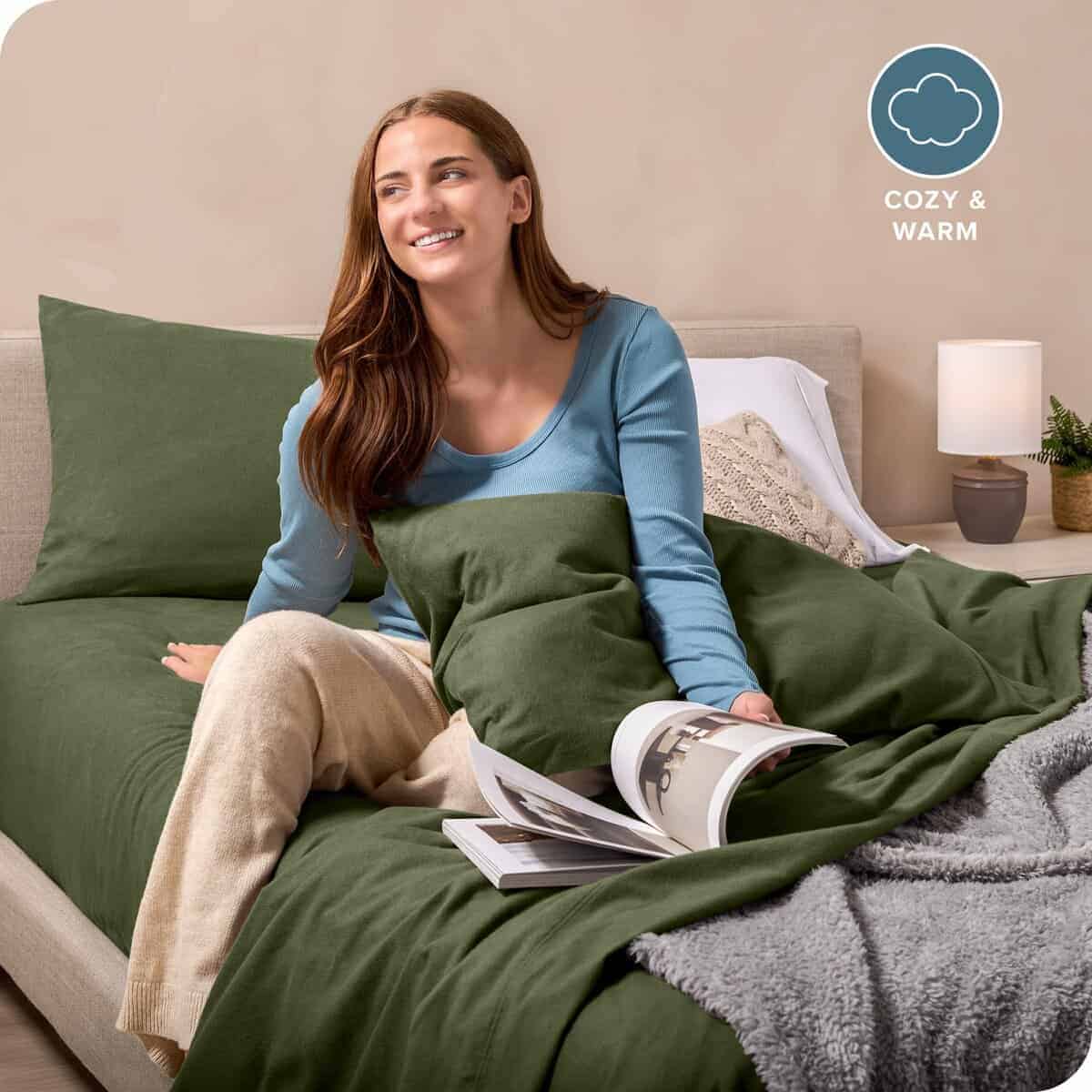 Juego de sábanas de forro polar extra suave Bare Home - - Imagen 4