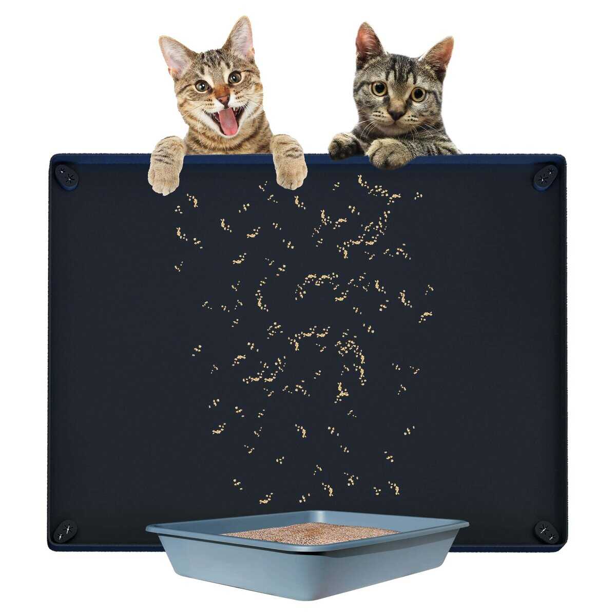 Tapete para Arenero de Gato Skywin Grande Negro – 30x23