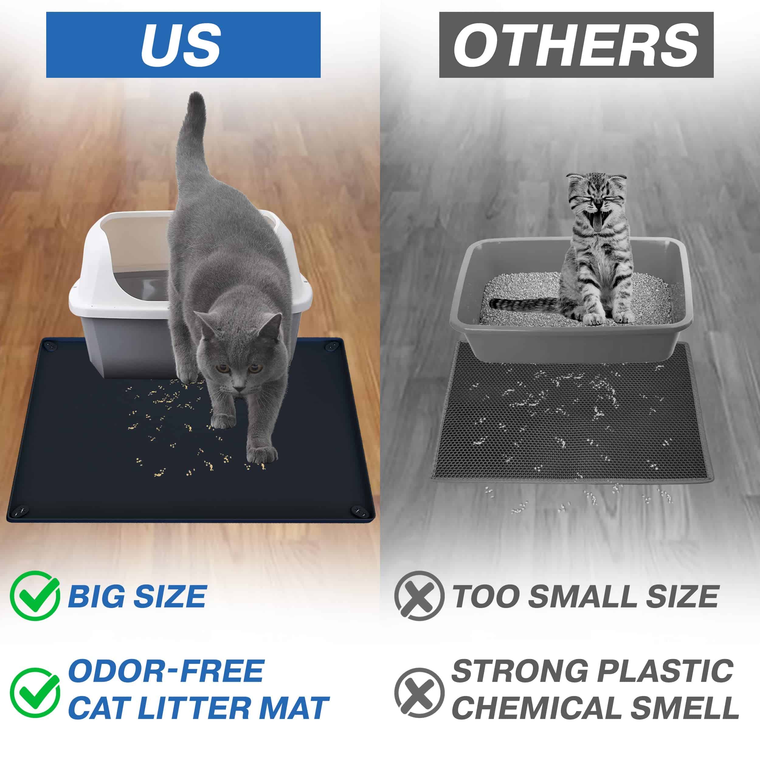 Tapete para Arenero de Gato Skywin Grande Negro – 30x23 - Imagen 3