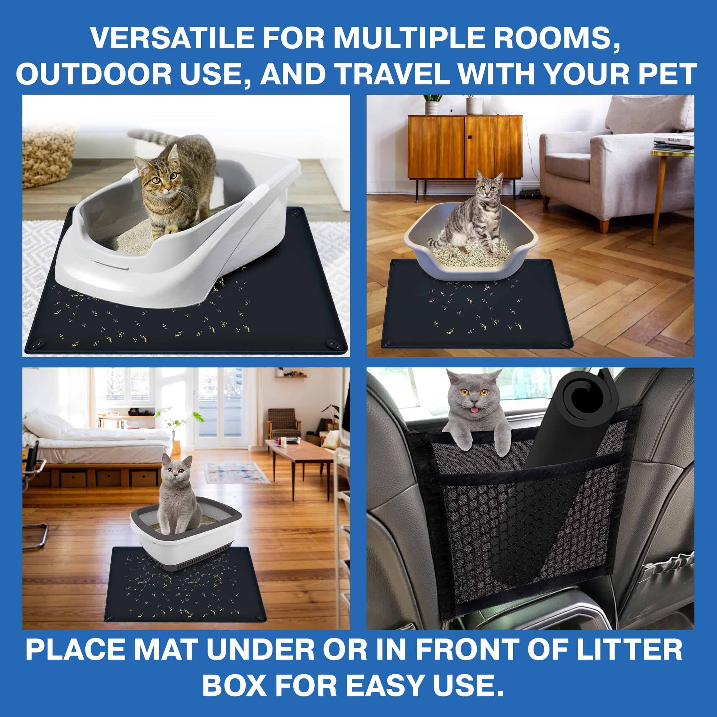 Tapete para Arenero de Gato Skywin Grande Negro – 30x23 - Imagen 6