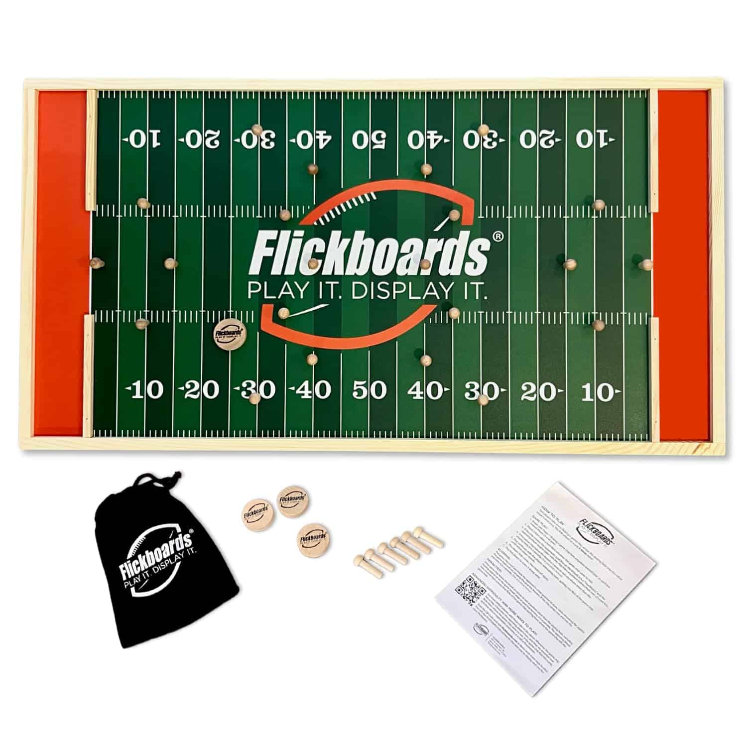 Juego de Mesa de Fútbol de Madera Flickboards -Naranja