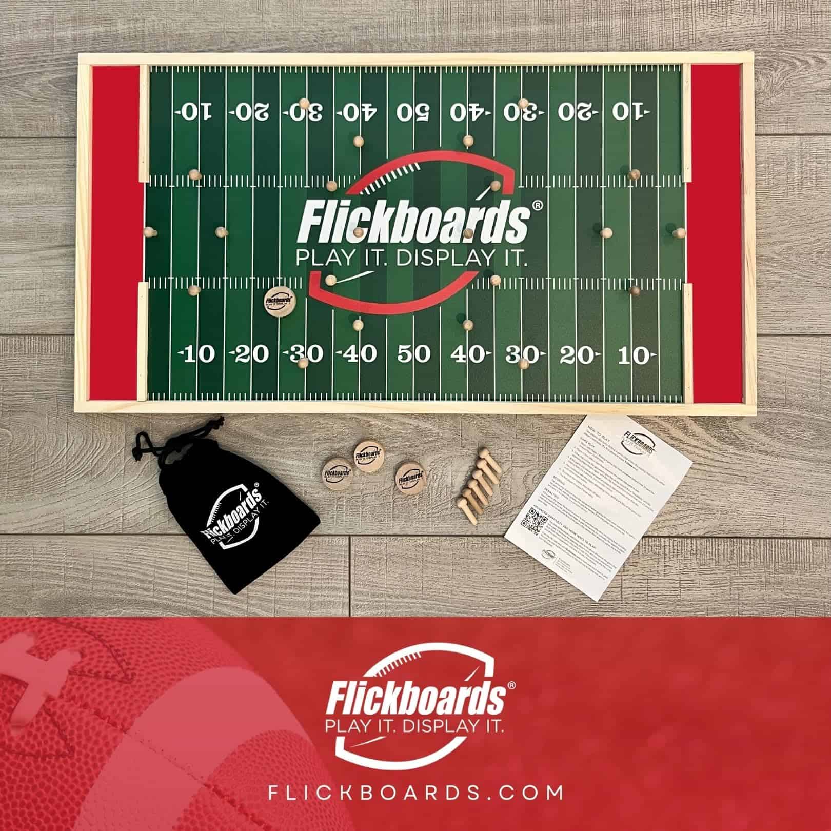 Juego de Mesa de Fútbol de Tablero de Madera Flickboards - - Imagen 6