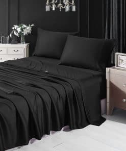 Juego de sábanas SOFTBEAR, 4 piezas, 100% orgánico, juego