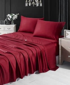 Juego de Sábanas SOFTBEAR King, 4 piezas 100% Orgánicas de