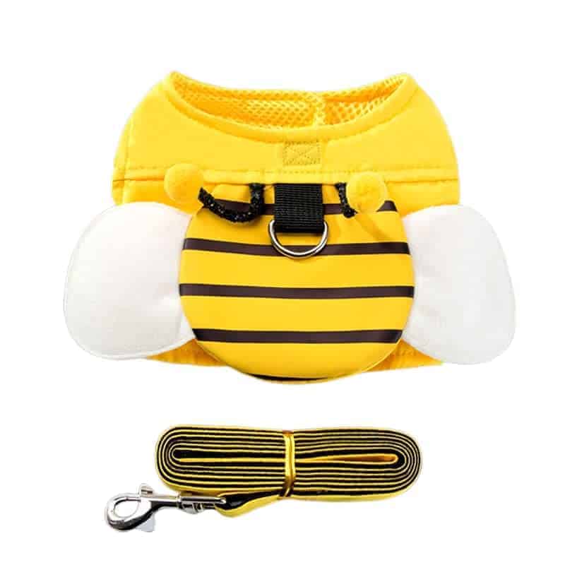 Pequeña abeja Linda correa para gatos Chaleco estilo