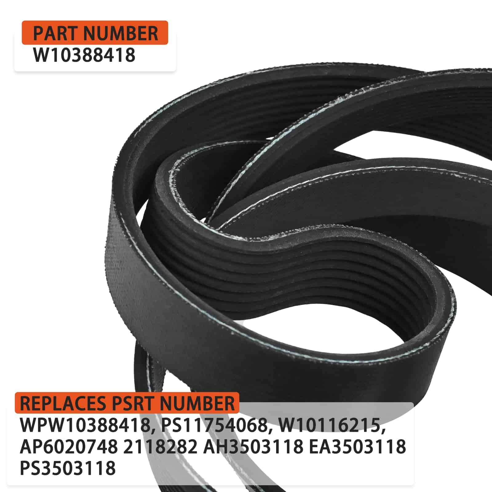 Correa Compatible W10388418 W10116215 para Lavadora - Imagen 3