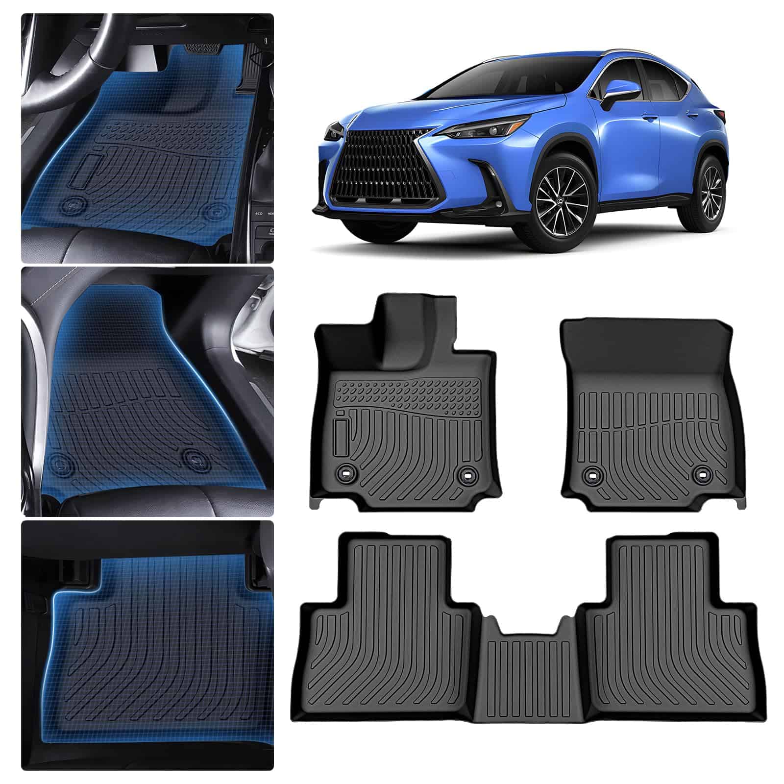 Tapetes para piso Sunsdrew para 2022 2023 2024 Lexus NX