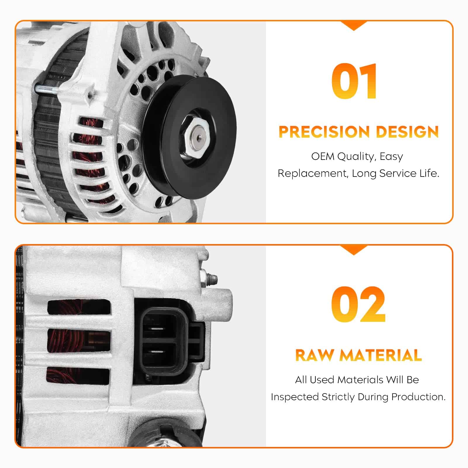 Alternador para Nissan Pickup L4 2.4L 1995-1997 23100-0S300 - Imagen 5