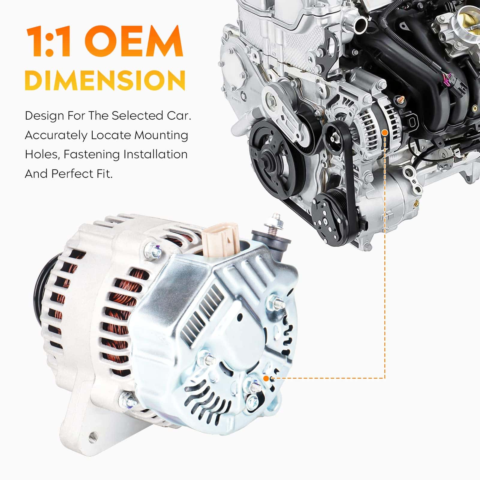 Alternador para Toyota Camry & Solara 2.4L 2002-2003, RAV4 - Imagen 4