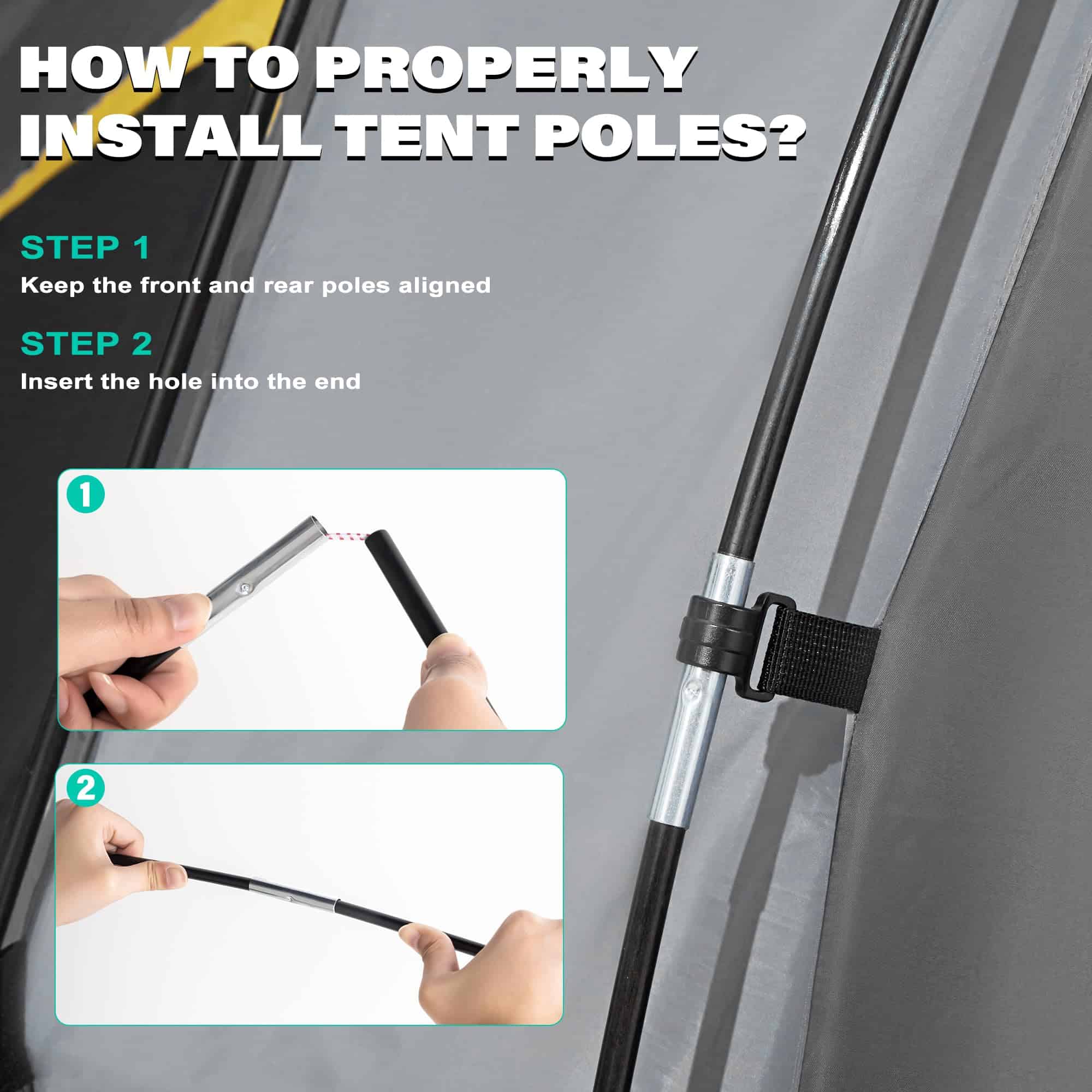 Tienda de campaña para camioneta GoHimal, impermeable - Imagen 5