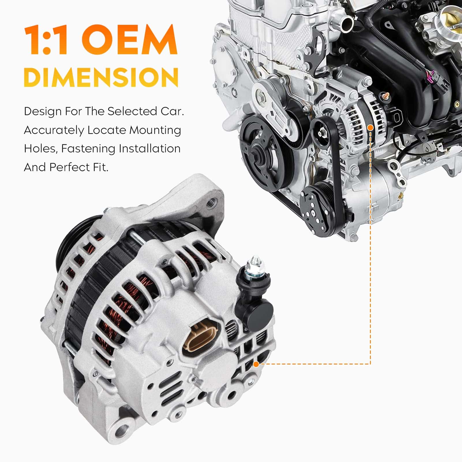 Alternador para Chevy Tracker 1999-2003 & Suzuki Vitara L4 - Imagen 4