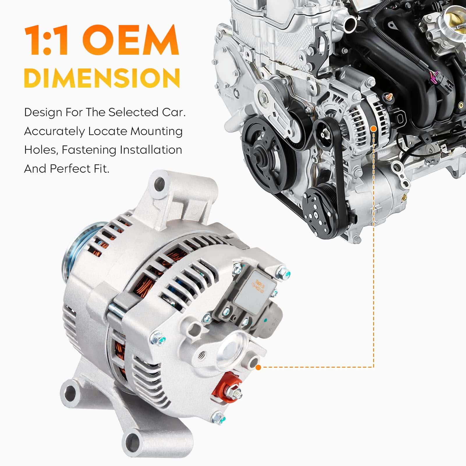 Nuevo Alternador para Ranger 96-05, para F150 97-02, - Imagen 4