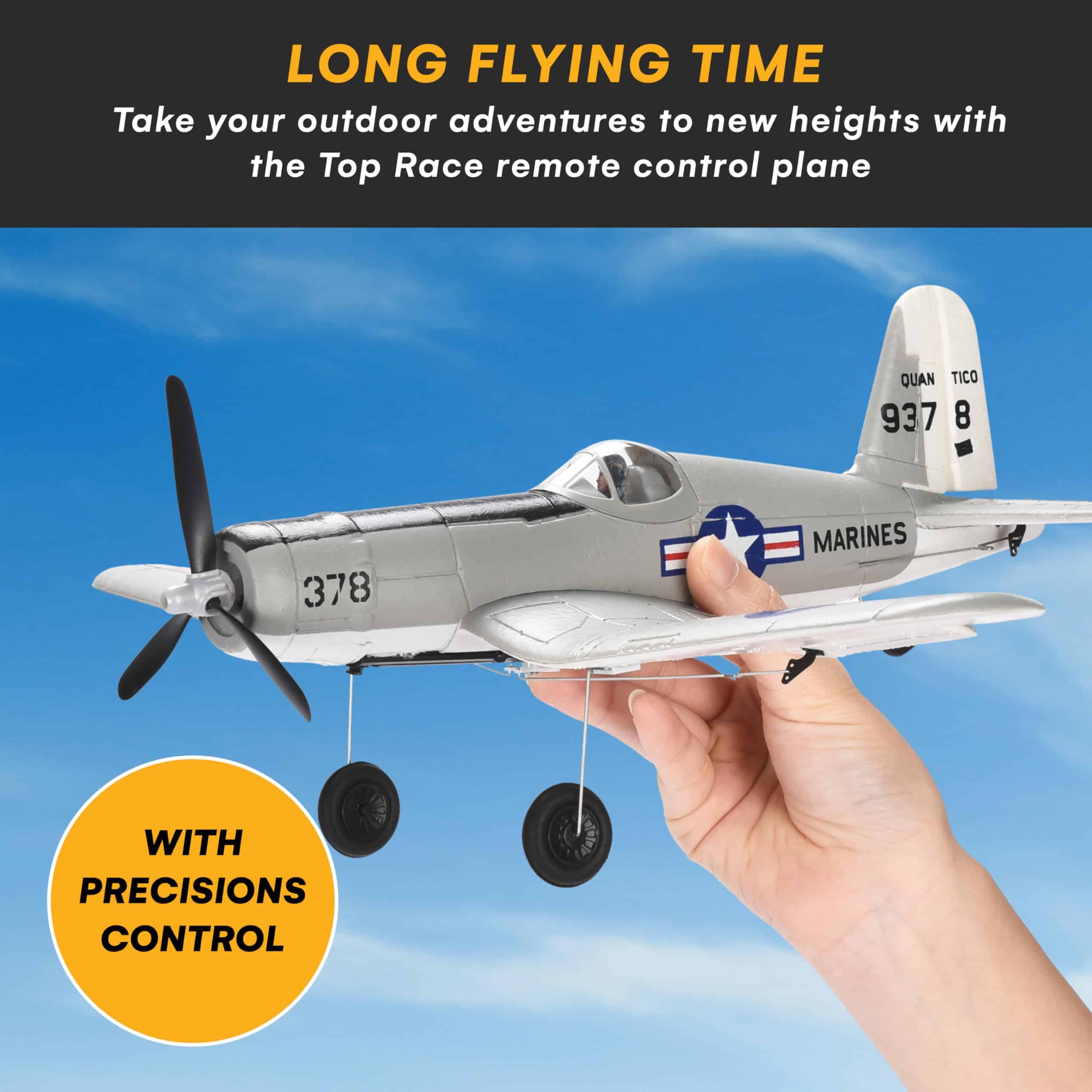 Avión Militar de 4 Canales - Versión Gris - Listo para - Imagen 6