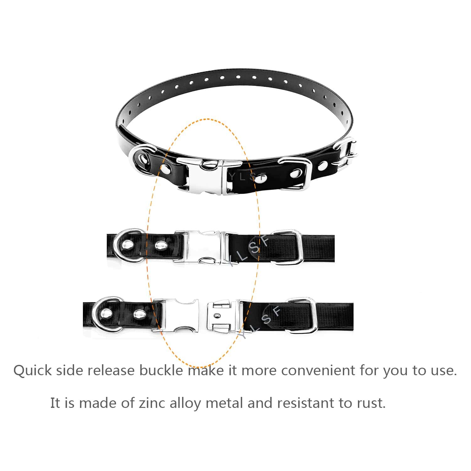 Correa de collar de perro con gancho rápido de bungee y - Imagen 7