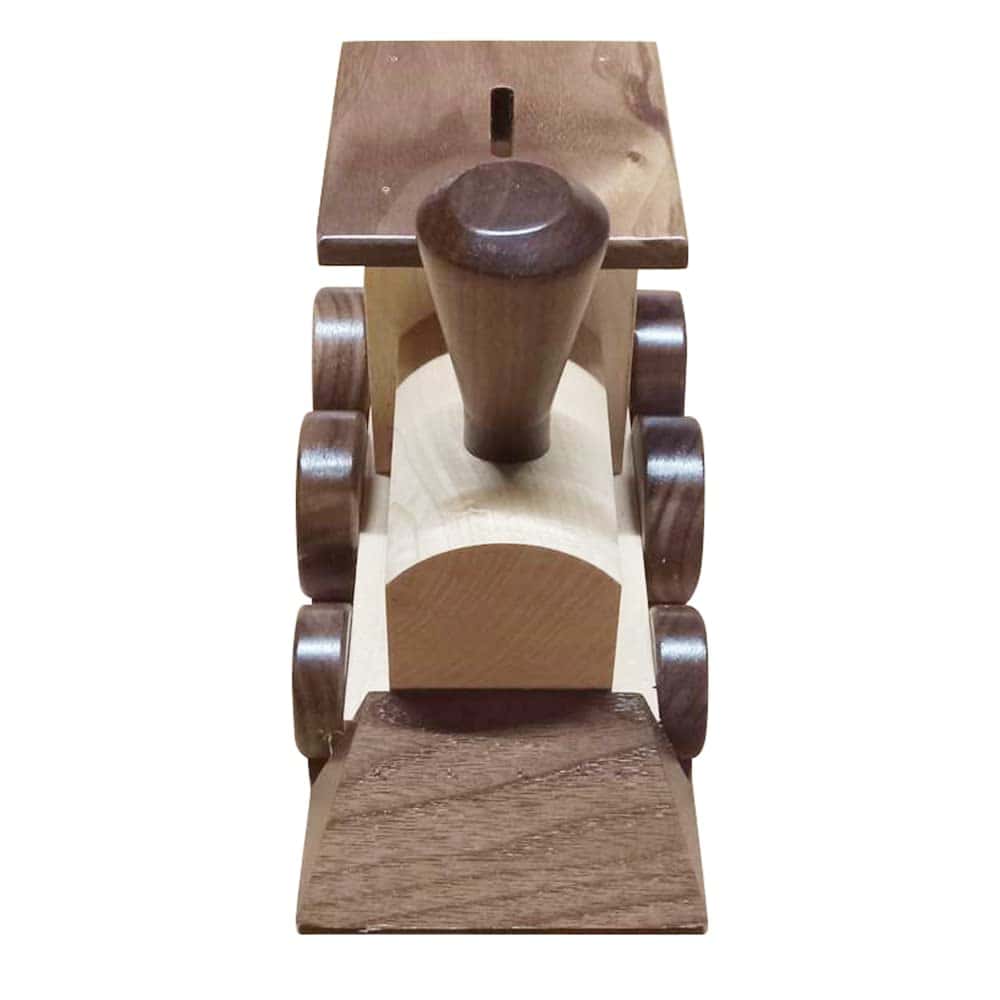 Hucha de Tren de Madera Genuina - Hecha a Mano en Estados - Imagen 6