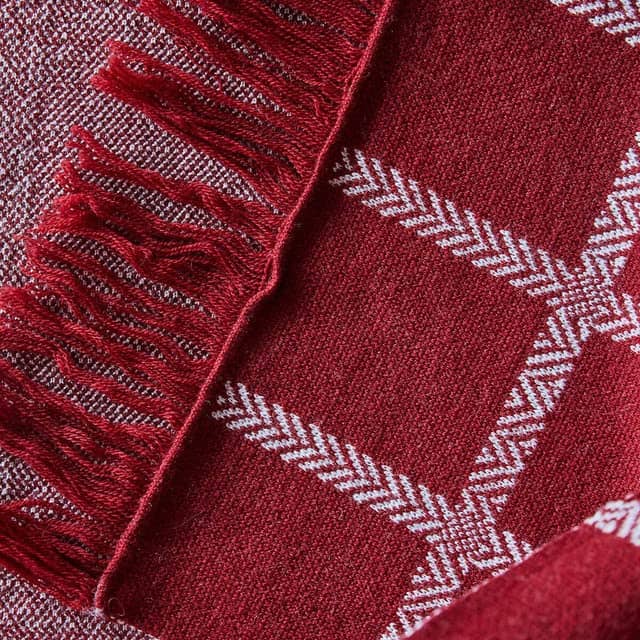 Manta de Lana de Merino Irlandesa SAOL - Manta de Cuadros - Imagen 4