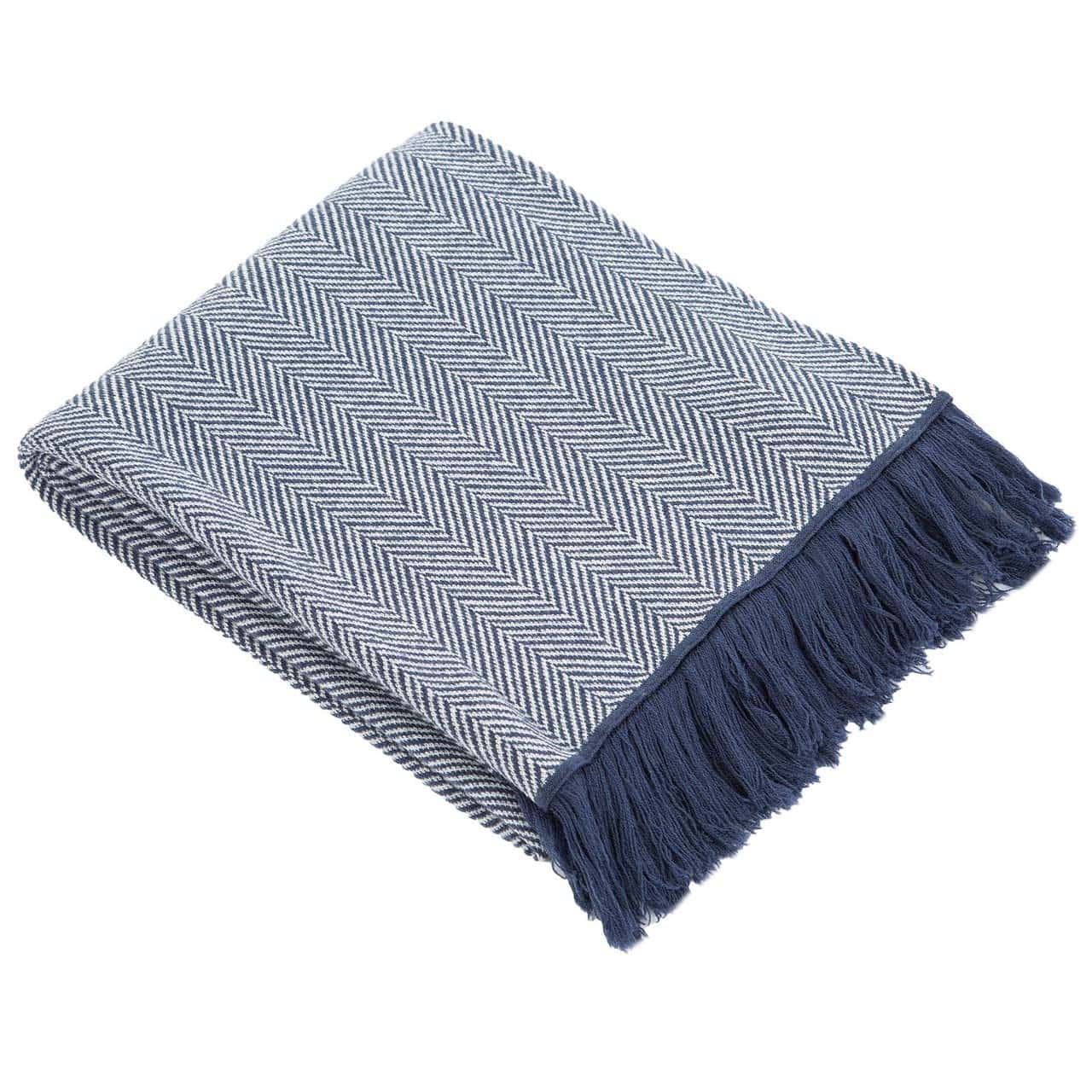 Manta de Lana de Merino Irlandesa SAOL - Diseño en Espiga