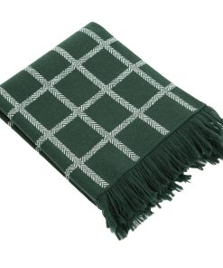 Cobija de Lana de Merino Irlandesa SAOL - Diseño a Cuadros