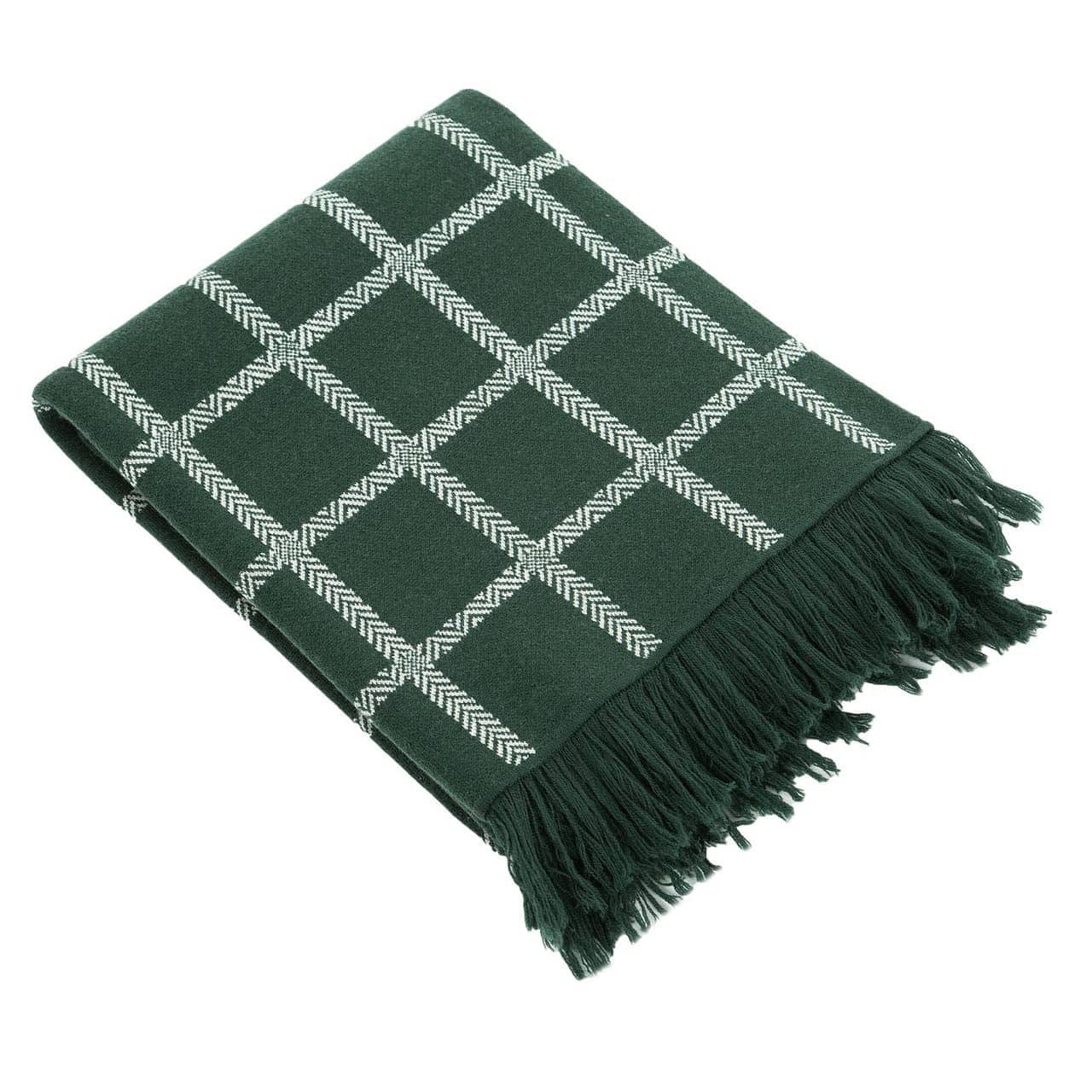 Cobija de Lana de Merino Irlandesa SAOL - Diseño a Cuadros