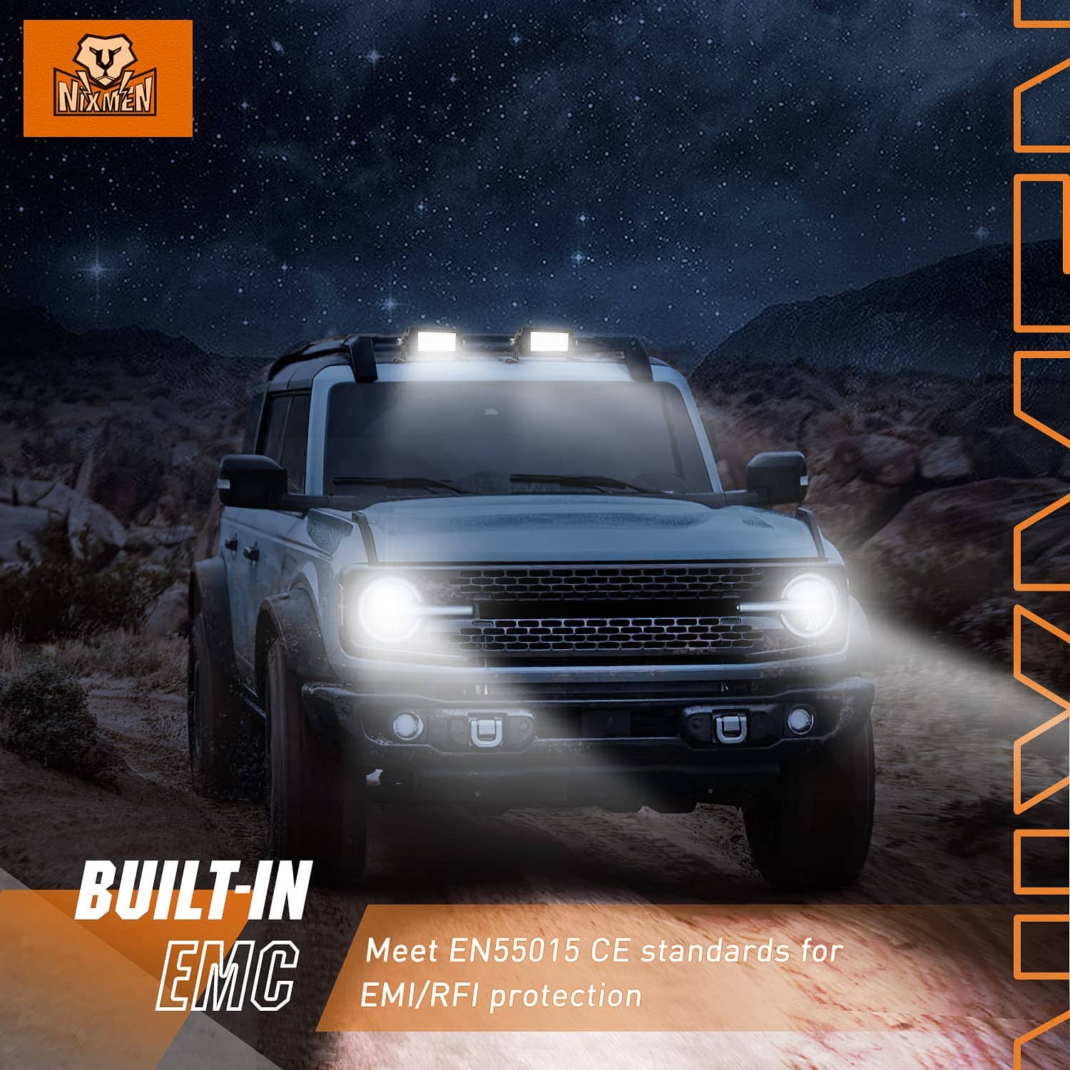 Barra de Luz LED Nilight de 5.3 Pulgadas de una Fila 2PCS - Imagen 8