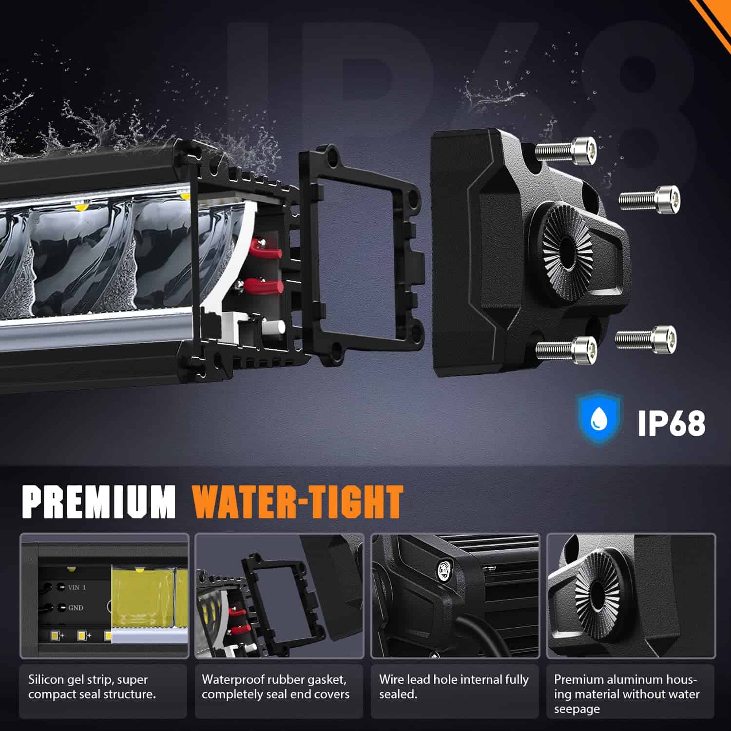 Barra de Luz LED Nilight de 5.3 Pulgadas de una Fila 2PCS - Imagen 6