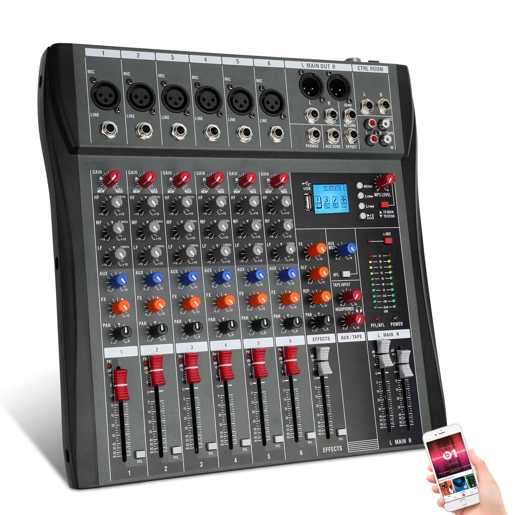 Mezclador de Audio Inalámbrico de 6 Canales, Equipo