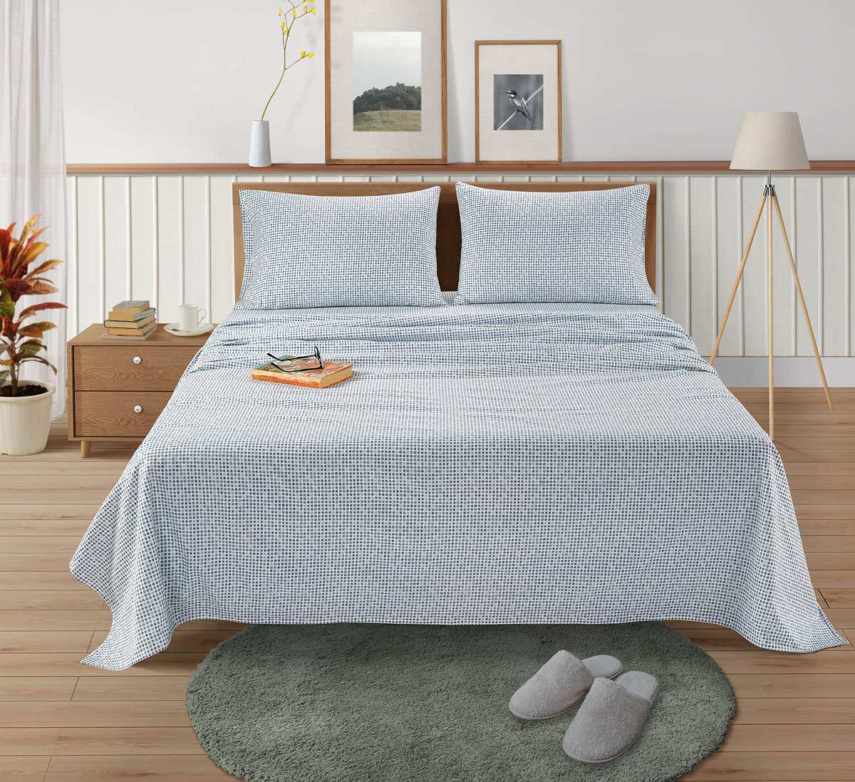 Juego de Sábanas de Franela 100% Algodón Twin LANE LINEN - - Imagen 3