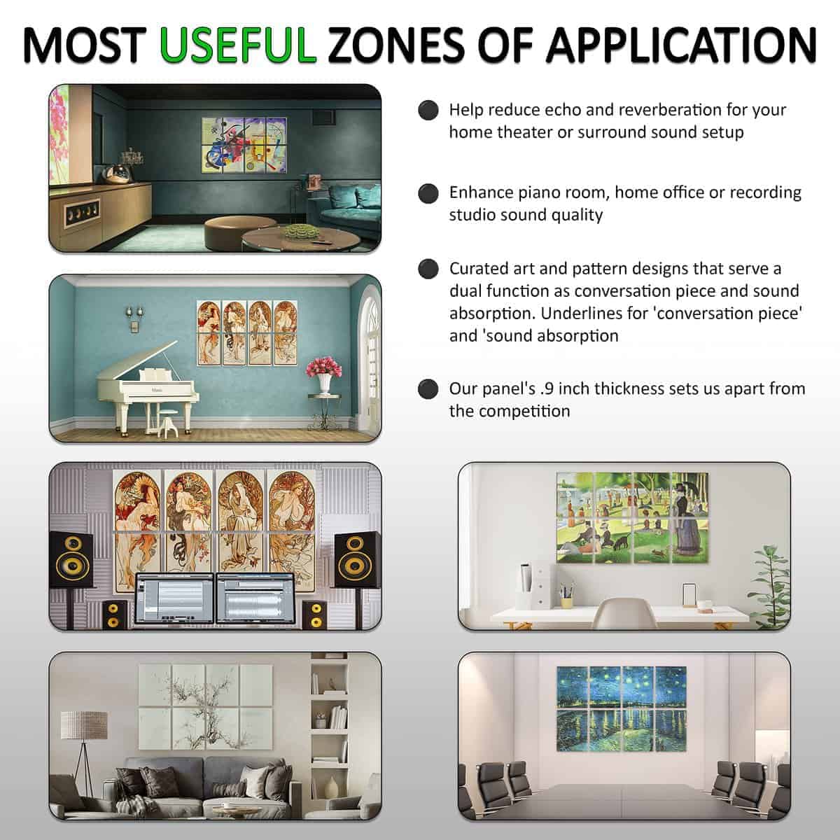 Paneles Acústicos MaRoLane - Diseño Exclusivo 8 piezas - - Imagen 7