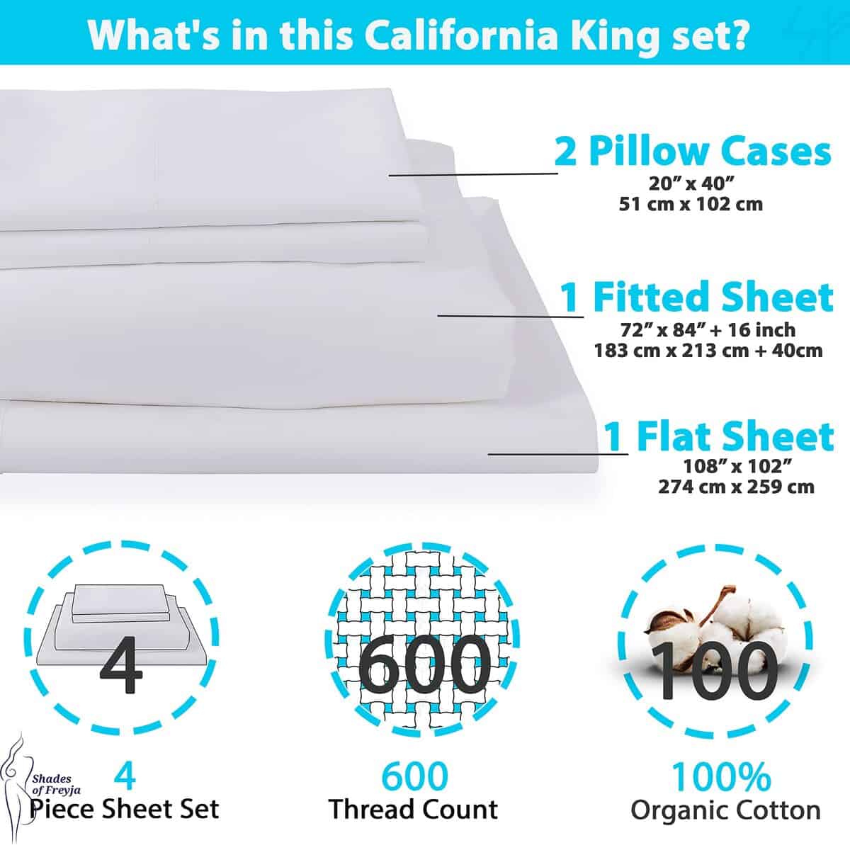 Juego de Sábanas de Algodón 100% Shades of Freyja Tamaño - Imagen 4
