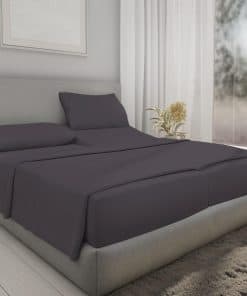 Juego de sábanas divididas (5 piezas) para -Gris oscuro