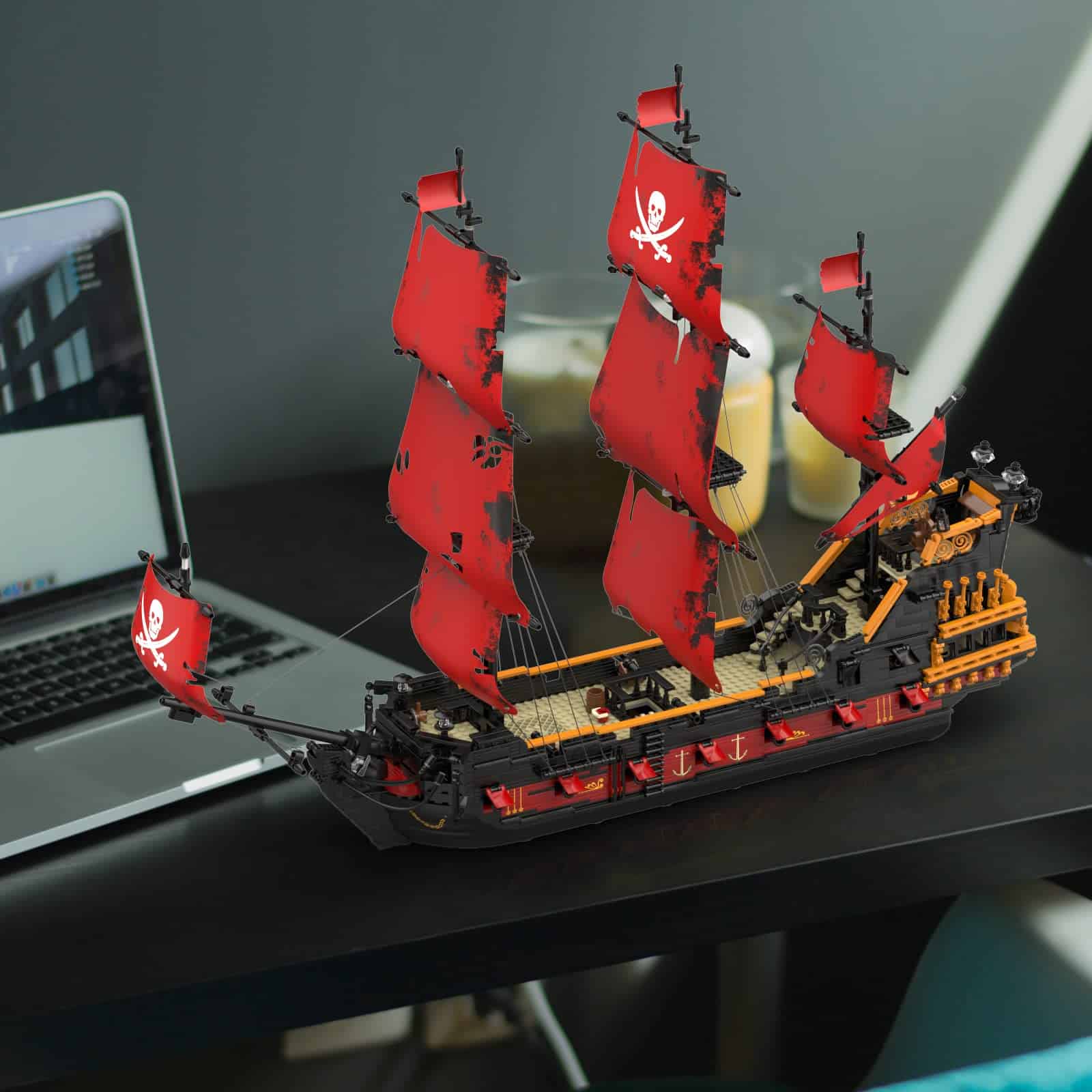 JMBricklayer Set de Construcción de Barco Pirata para - Imagen 3